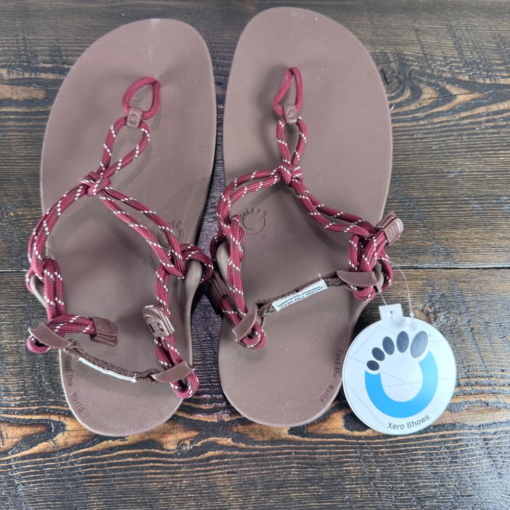 Xero Shoes Genesis Sandals Women 9 Tibetan Red Barefoot Minimalist GEN-TBRD